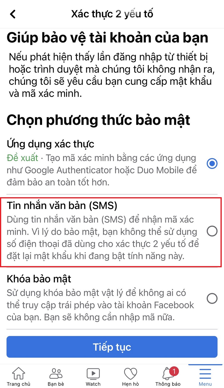 Cách Bảo Mật Facebook 2 Lớp