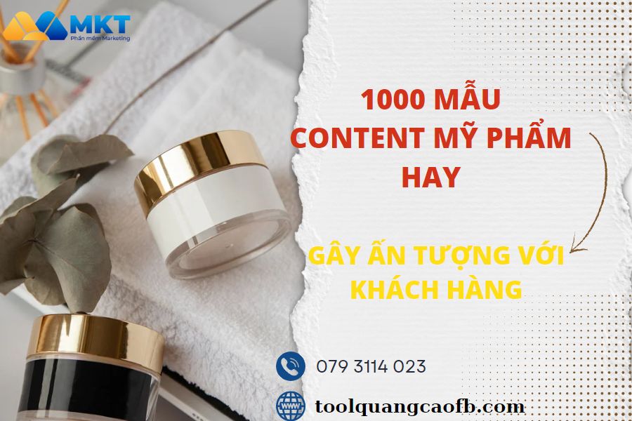 mẫu content mỹ phẩm