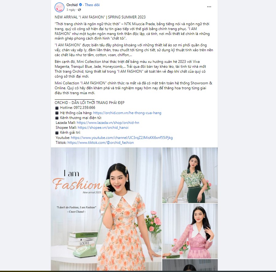 mẫu content bán quần áo