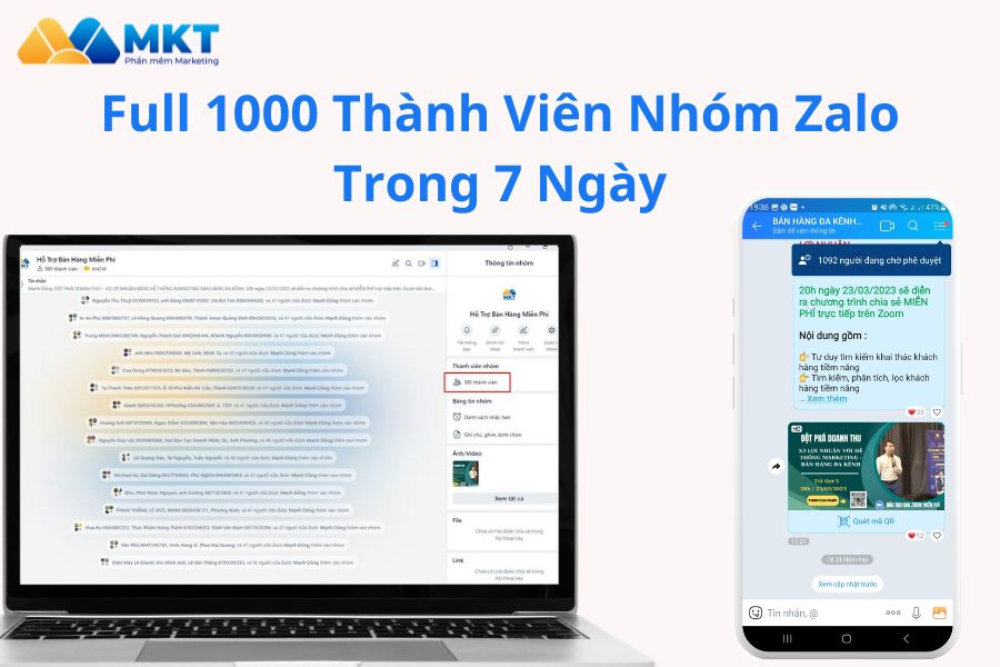 Cách tăng thành viên nhóm Zalo