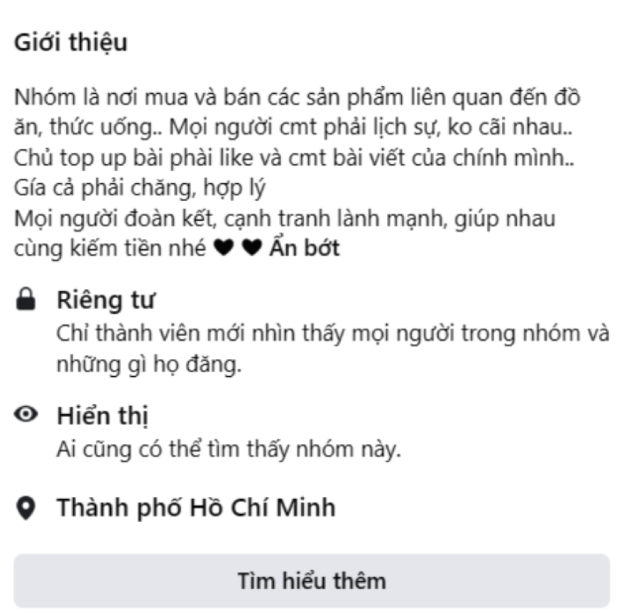 đăng bài trên nhóm Facebook không bị vi phạm