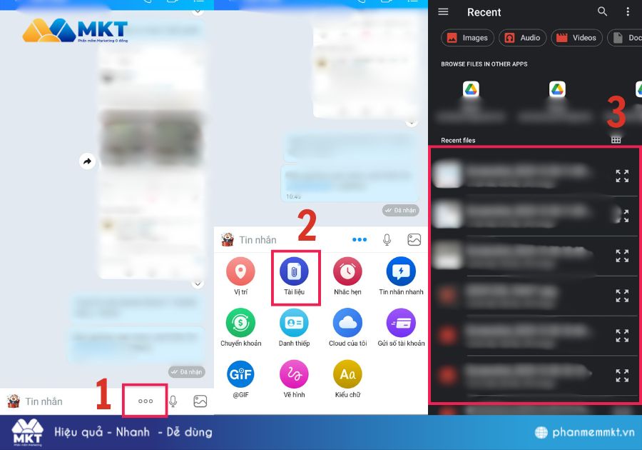 Cách gửi file dung lượng lớn qua Zalo điện thoại